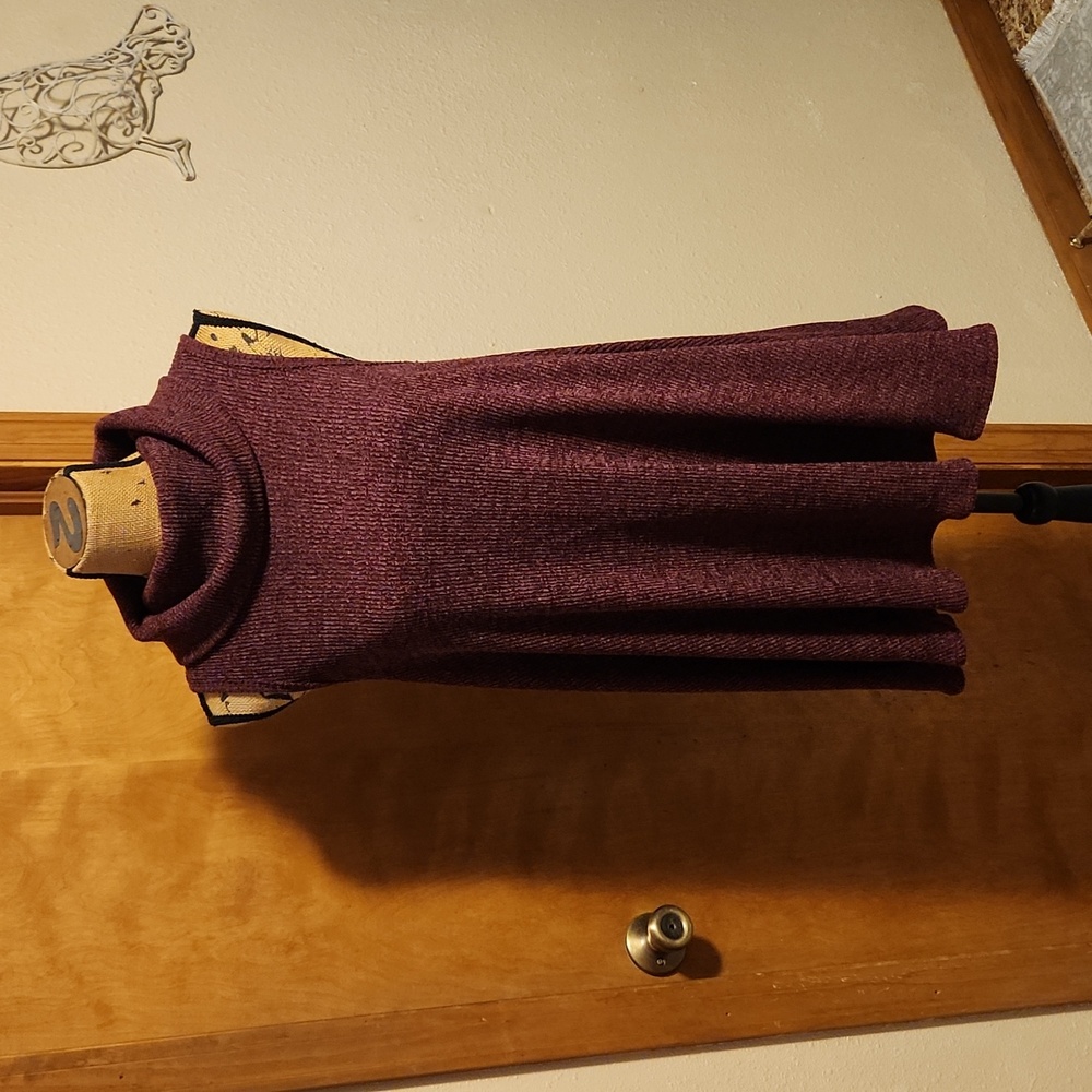 American Eagle Outfitters Maroon Sleeveless Cowl Neck Sweeater Tunic/Dres size M